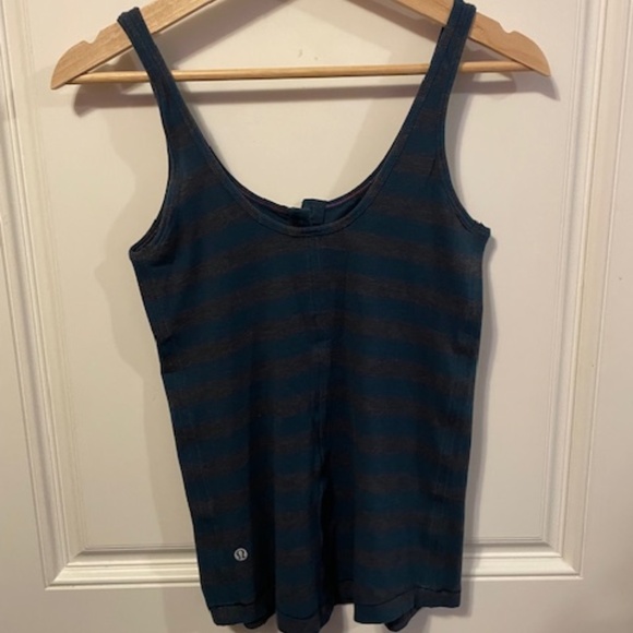 LULULEMON HEART OPENER TANK - ALBERTA LAKE HEATHERED BLACK - Picture 6 of 8